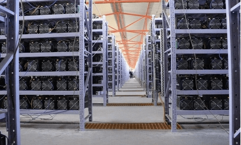Inside a cryptocurrency mining farm image